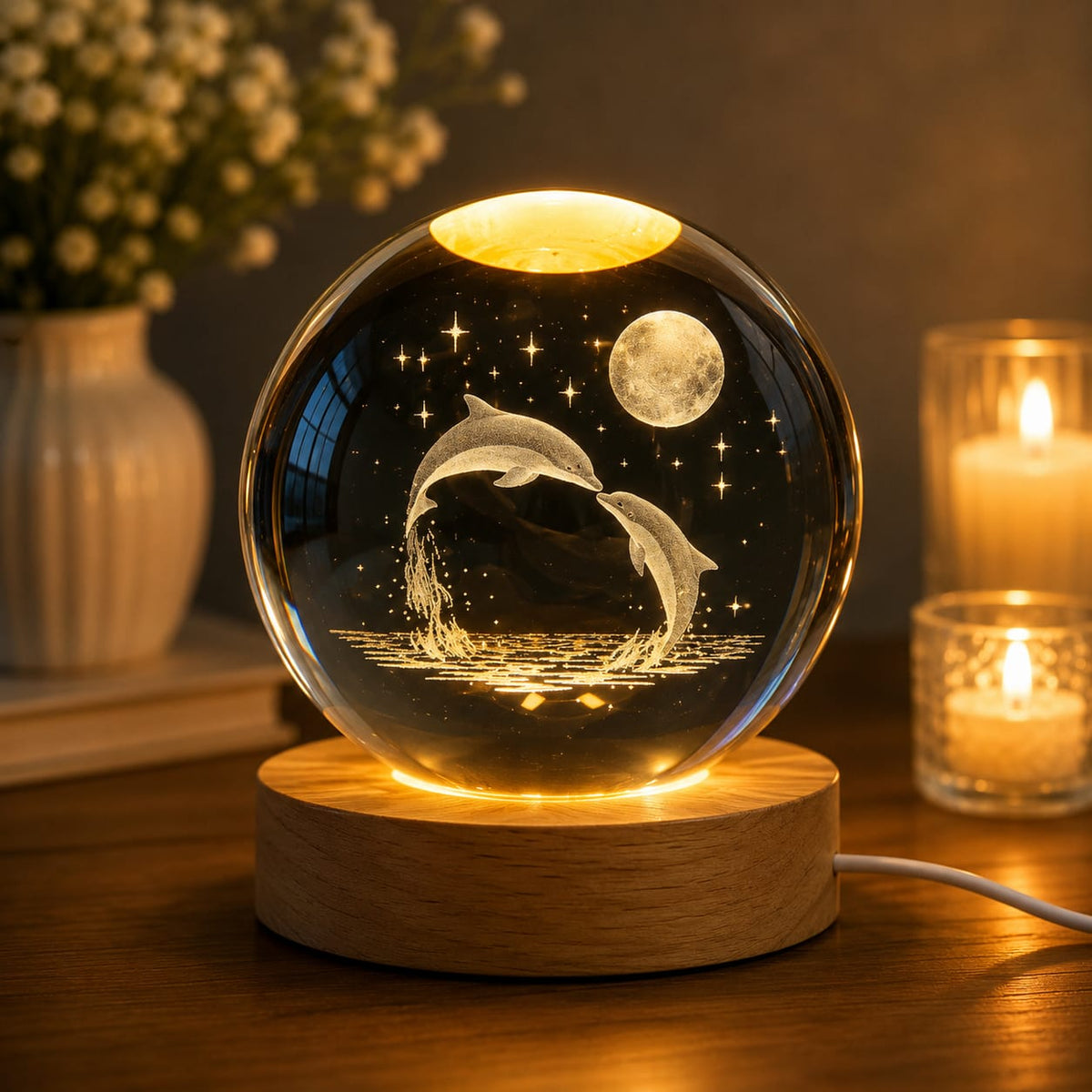 Magical 3D Crystall Ball Lamp