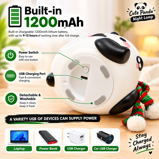Cute Panda Night Lamp